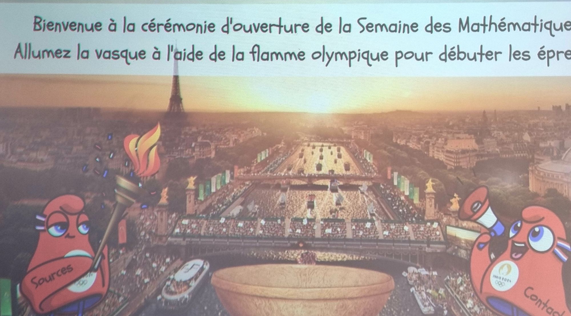 Une semaine des mathématiques en lien avec les JO